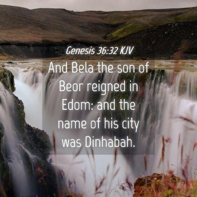 Picture 04 - Genesis 36:32 KJV - And Bela the son of Beor reigned in Edom: and the - Bible Verse Picture