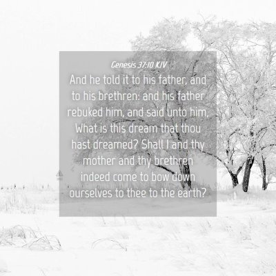 Picture 04 - Genesis 37:10 KJV - And he told it to his father, and to his - Bible Verse Picture