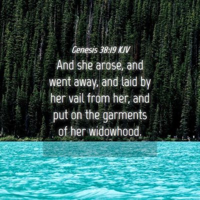 Picture 04 - Genesis 38:19 KJV - And she arose, and went away, and laid by her - Bible Verse Picture