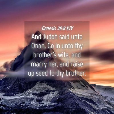 Picture 04 - Genesis 38:8 KJV - And Judah said unto Onan, Go in unto thy - Bible Verse Picture
