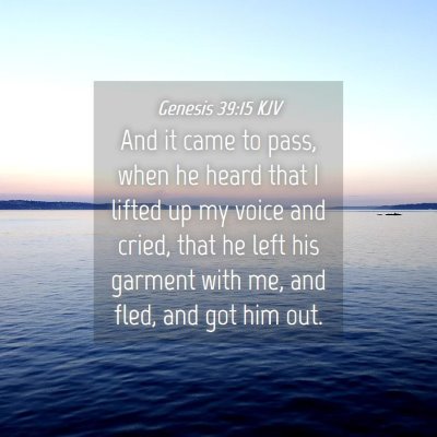 Picture 04 - Genesis 39:15 KJV - And it came to pass, when he heard that I lifted - Bible Verse Picture