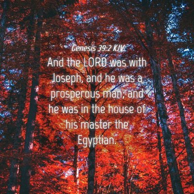 Picture 04 - Genesis 39:2 KJV - And the LORD was with Joseph, and he was a - Bible Verse Picture