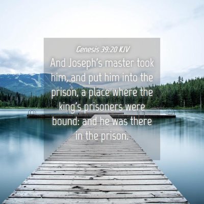 Picture 04 - Genesis 39:20 KJV - And Joseph's master took him, and put him into - Bible Verse Picture