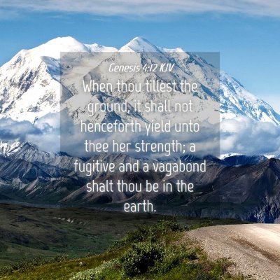 Picture 04 - Genesis 4:12 KJV - When thou tillest the ground, it shall not - Bible Verse Picture