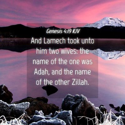 Picture 04 - Genesis 4:19 KJV - And Lamech took unto him two wives: the name of - Bible Verse Picture