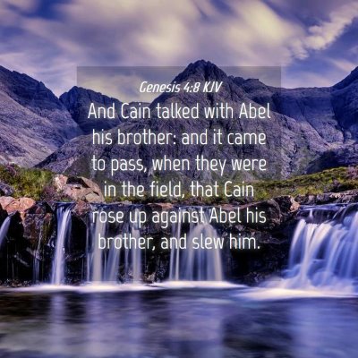 Picture 04 - Genesis 4:8 KJV - And Cain talked with Abel his brother: and it - Bible Verse Picture