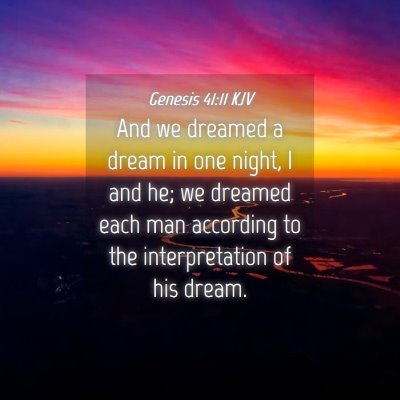 Picture 04 - Genesis 41:11 KJV - And we dreamed a dream in one night, I and he; we - Bible Verse Picture
