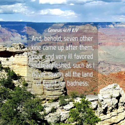 Picture 04 - Genesis 41:19 KJV - And, behold, seven other kine came up after them, - Bible Verse Picture