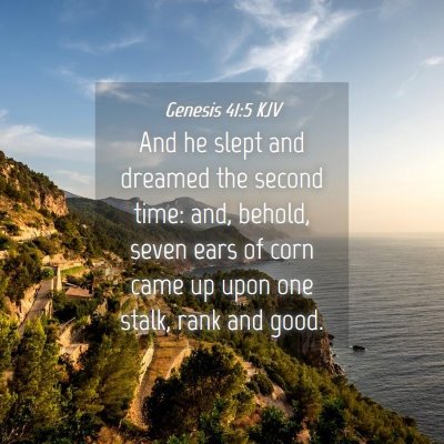 Picture 04 - Genesis 41:5 KJV - And he slept and dreamed the second time: and, - Bible Verse Picture