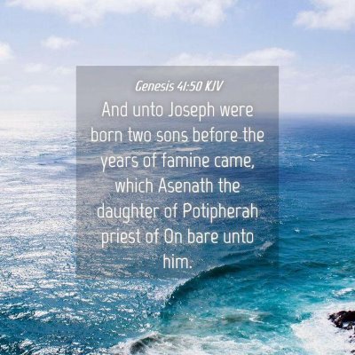 Picture 04 - Genesis 41:50 KJV - And unto Joseph were born two sons before the - Bible Verse Picture