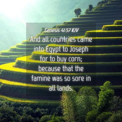 Picture 04 - Genesis 41:57 KJV - And all countries came into Egypt to Joseph for - Bible Verse Picture
