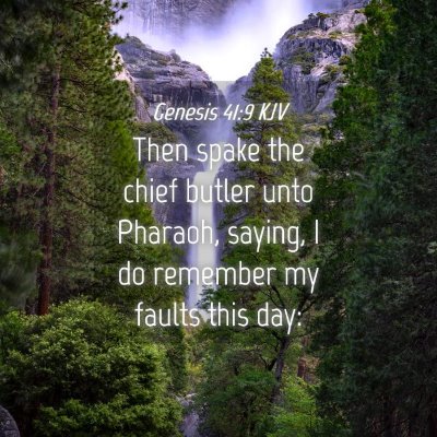 Picture 04 - Genesis 41:9 KJV - Then spake the chief butler unto Pharaoh, saying, - Bible Verse Picture