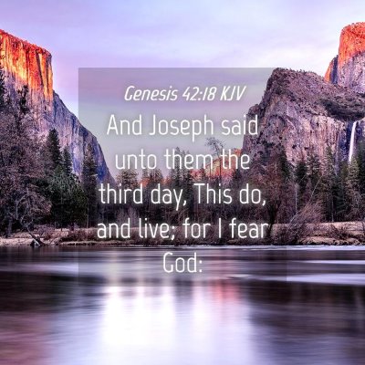 Picture 04 - Genesis 42:18 KJV - And Joseph said unto them the third day, This do, - Bible Verse Picture