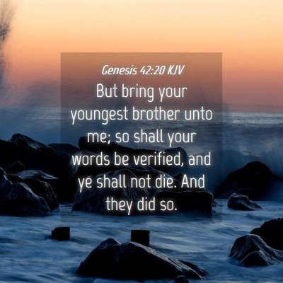 Picture 04 - Genesis 42:20 KJV - But bring your youngest brother unto me; so shall - Bible Verse Picture