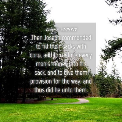 Picture 04 - Genesis 42:25 KJV - Then Joseph commanded to fill their sacks with - Bible Verse Picture