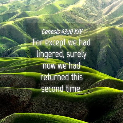 Picture 04 - Genesis 43:10 KJV - For except we had lingered, surely now we had - Bible Verse Picture