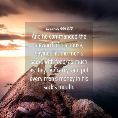 Picture 04 - Genesis 44:1 KJV - And he commanded the steward of his house, - Bible Verse Picture