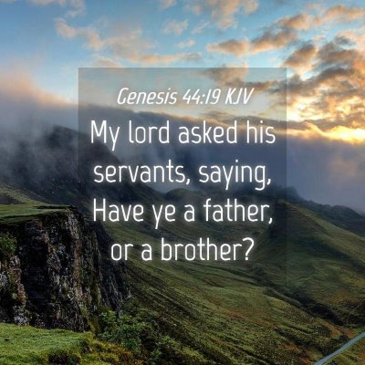 Picture 04 - Genesis 44:19 KJV - My lord asked his servants, saying, Have ye a - Bible Verse Picture