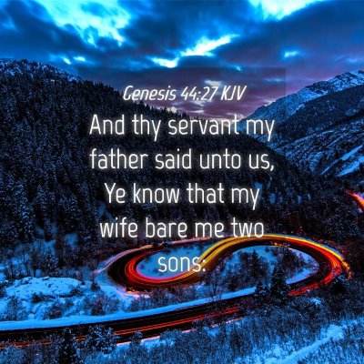 Picture 04 - Genesis 44:27 KJV - And thy servant my father said unto us, Ye know - Bible Verse Picture