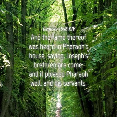 Picture 04 - Genesis 45:16 KJV - And the fame thereof was heard in Pharaoh's - Bible Verse Picture