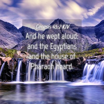 Picture 04 - Genesis 45:2 KJV - And he wept aloud: and the Egyptians and the - Bible Verse Picture