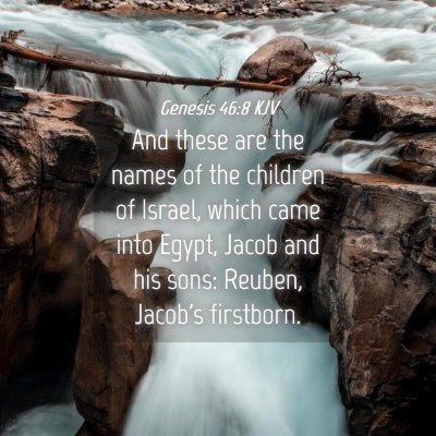 Picture 04 - Genesis 46:8 KJV - And these are the names of the children of - Bible Verse Picture