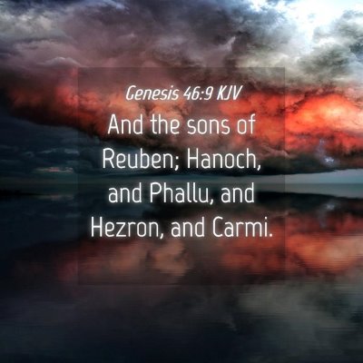 Picture 04 - Genesis 46:9 KJV - And the sons of Reuben; Hanoch, and Phallu, and - Bible Verse Picture