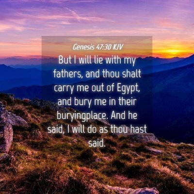 Picture 04 - Genesis 47:30 KJV - But I will lie with my fathers, and thou shalt - Bible Verse Picture
