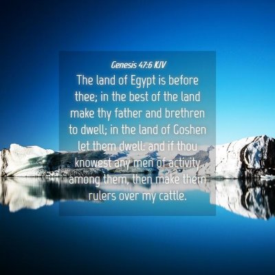 Picture 04 - Genesis 47:6 KJV - The land of Egypt is before thee; in the best of - Bible Verse Picture