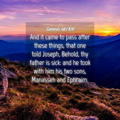 Picture 04 - Genesis 48:1 KJV - And it came to pass after these things, that one - Bible Verse Picture