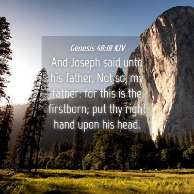 Picture 04 - Genesis 48:18 KJV - And Joseph said unto his father, Not so, my - Bible Verse Picture