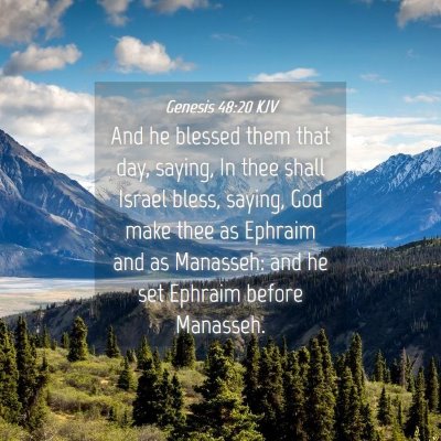 Picture 04 - Genesis 48:20 KJV - And he blessed them that day, saying, In thee - Bible Verse Picture