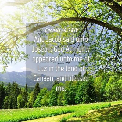 Picture 04 - Genesis 48:3 KJV - And Jacob said unto Joseph, God Almighty appeared - Bible Verse Picture