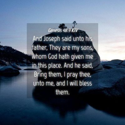 Picture 04 - Genesis 48:9 KJV - And Joseph said unto his father, They are my - Bible Verse Picture