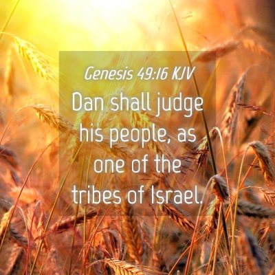 Picture 04 - Genesis 49:16 KJV - Dan shall judge his people, as one of the tribes - Bible Verse Picture