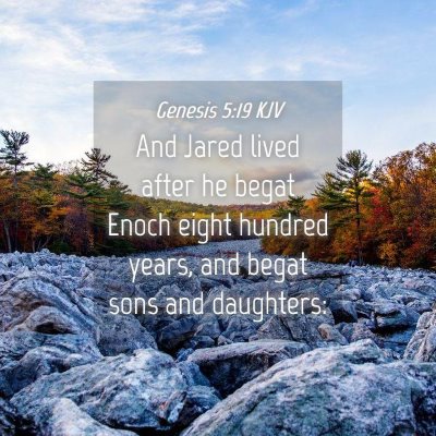 Picture 04 - Genesis 5:19 KJV - And Jared lived after he begat Enoch eight - Bible Verse Picture