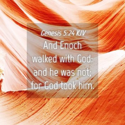 Picture 04 - Genesis 5:24 KJV - And Enoch walked with God: and he was not; for - Bible Verse Picture