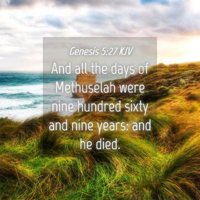 Picture 04 - Genesis 5:27 KJV - And all the days of Methuselah were nine hundred - Bible Verse Picture