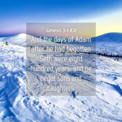 Picture 04 - Genesis 5:4 KJV - And the days of Adam after he had begotten Seth - Bible Verse Picture