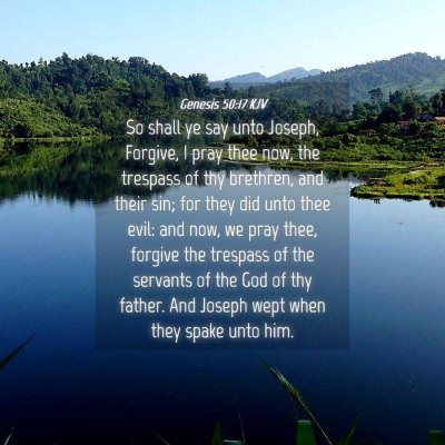 Picture 04 - Genesis 50:17 KJV - So shall ye say unto Joseph, Forgive, I pray thee - Bible Verse Picture