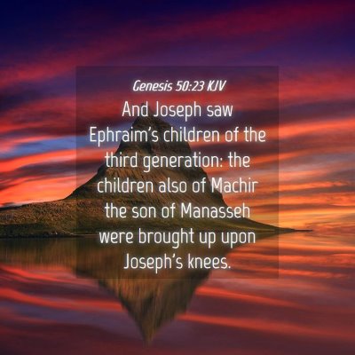 Picture 04 - Genesis 50:23 KJV - And Joseph saw Ephraim's children of the third - Bible Verse Picture