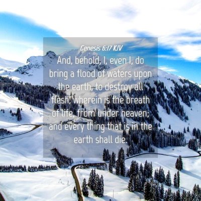 Picture 04 - Genesis 6:17 KJV - And, behold, I, even I, do bring a flood of - Bible Verse Picture