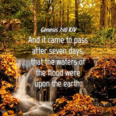 Picture 04 - Genesis 7:10 KJV - And it came to pass after seven days, that the - Bible Verse Picture