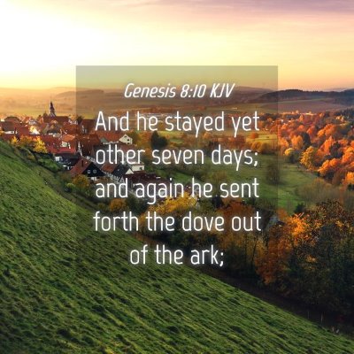 Picture 04 - Genesis 8:10 KJV - And he stayed yet other seven days; and again he - Bible Verse Picture