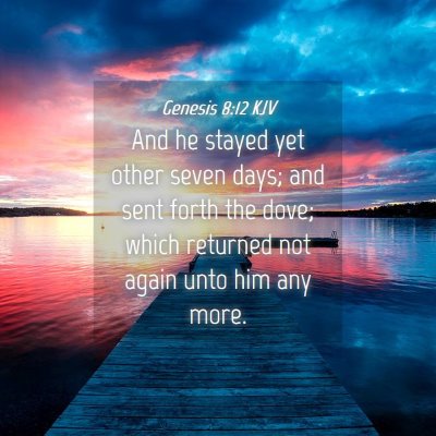 Picture 04 - Genesis 8:12 KJV - And he stayed yet other seven days; and sent - Bible Verse Picture