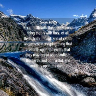 Picture 04 - Genesis 8:17 KJV - Bring forth with thee every living thing that is - Bible Verse Picture