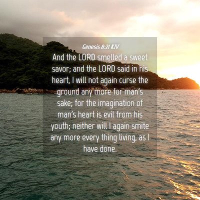 Picture 04 - Genesis 8:21 KJV - And the LORD smelled a sweet savor; and the LORD - Bible Verse Picture
