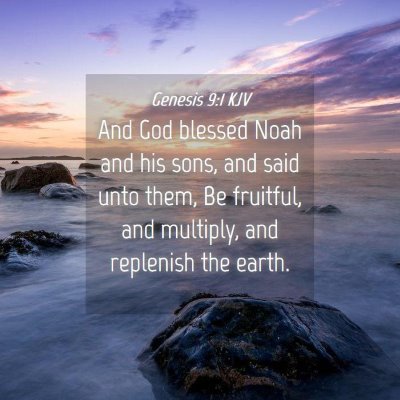 Picture 04 - Genesis 9:1 KJV - And God blessed Noah and his sons, and said unto - Bible Verse Picture
