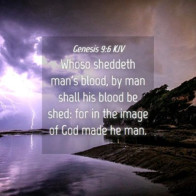 Picture 04 - Genesis 9:6 KJV - Whoso sheddeth man's blood, by man shall his - Bible Verse Picture