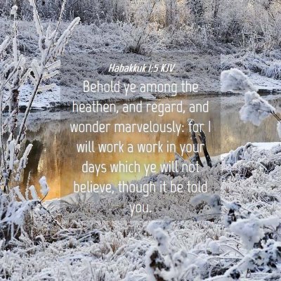 Picture 04 - Habakkuk 1:5 KJV - Behold ye among the heathen, and regard, and - Bible Verse Picture